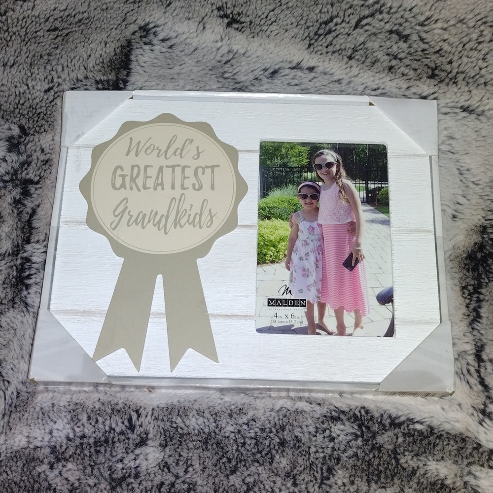 New worlds greatest grandkids picture frame 4x6